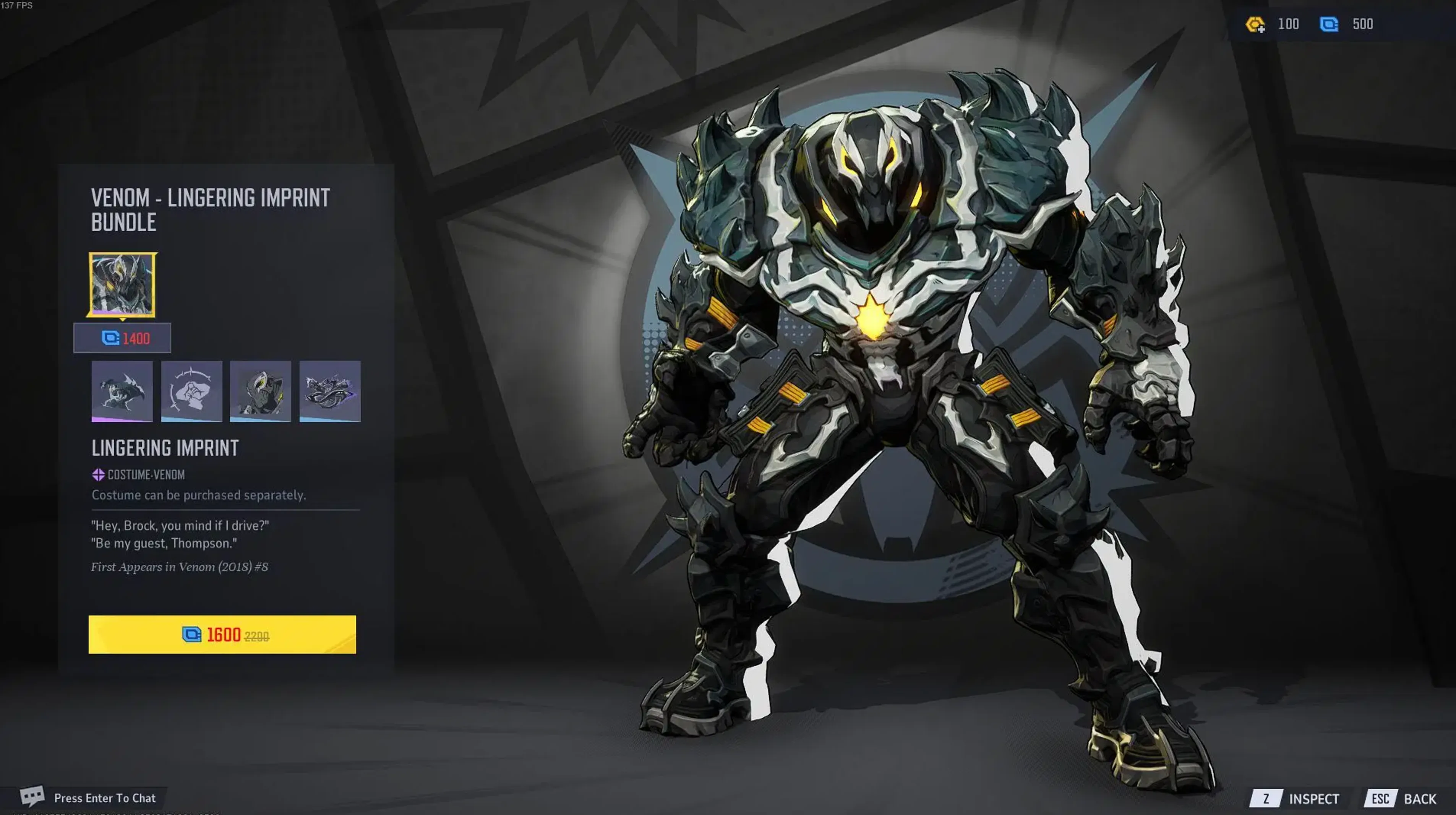 Lingering Imprint venom skin